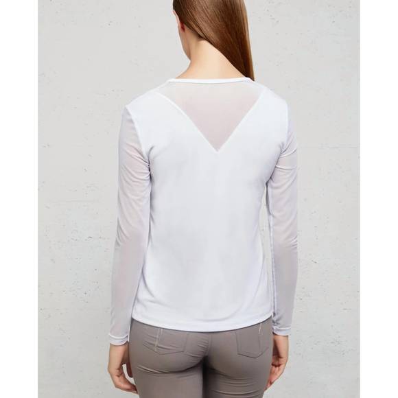 NEW ANATOMIE kim jersey mesh top in white - Picture 2 of 2